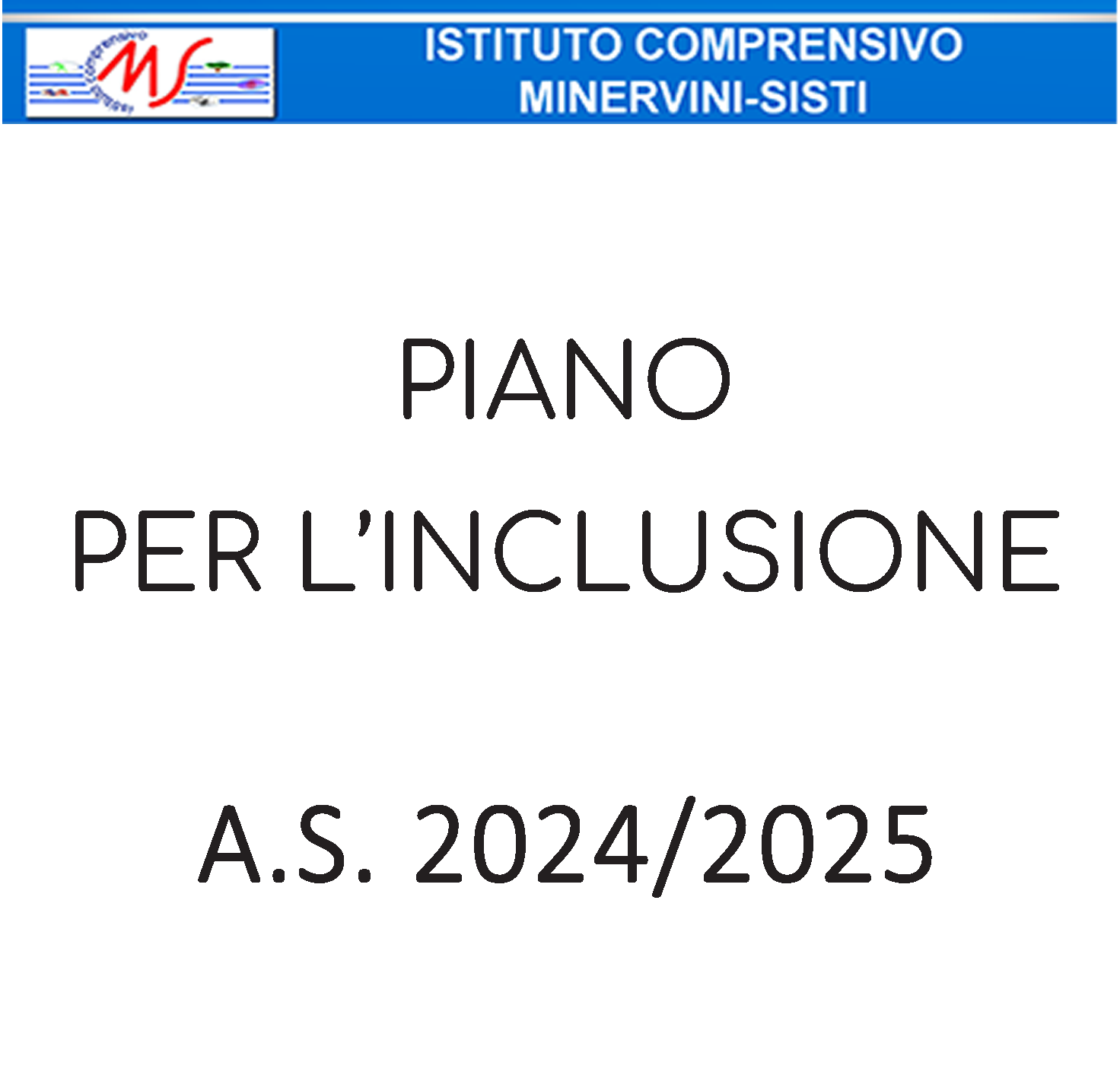 Piano per l'Inclusione a.s. 2024/2025