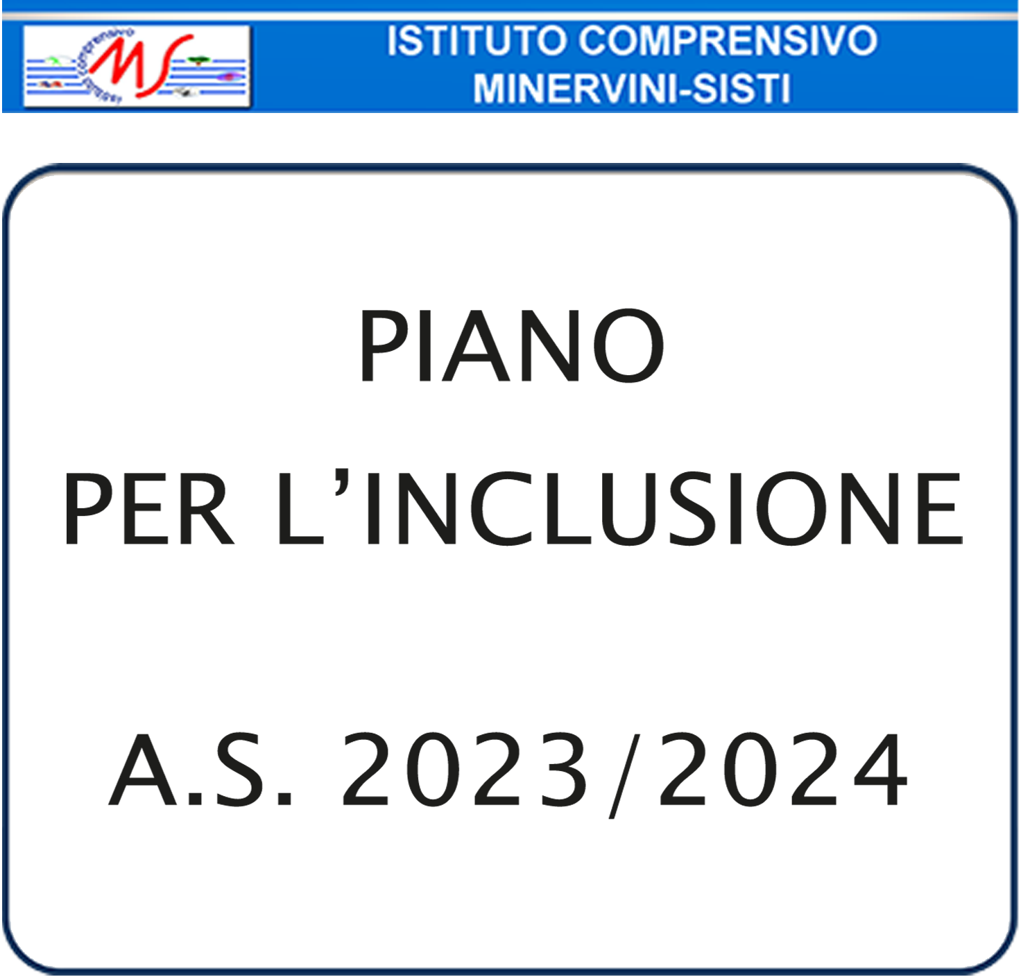 Piano per l'Inclusione a.s. 2023-2024